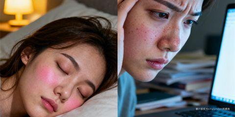 敏感肌的形成并非单一原因所致，而是多重内外因素交互作用的结果。除了环境刺激与保养品选择外，生活型态中的睡眠质量与心理压力，也扮演着关键却常被忽视的角色。当睡眠不足或长期处于高压状态时，身体内部的生理与免疫平衡受到破坏，会以「皮肤敏感」的形式表现出来。本文将解析睡眠与压力对敏感肌的影响机制，并提供改善方法。