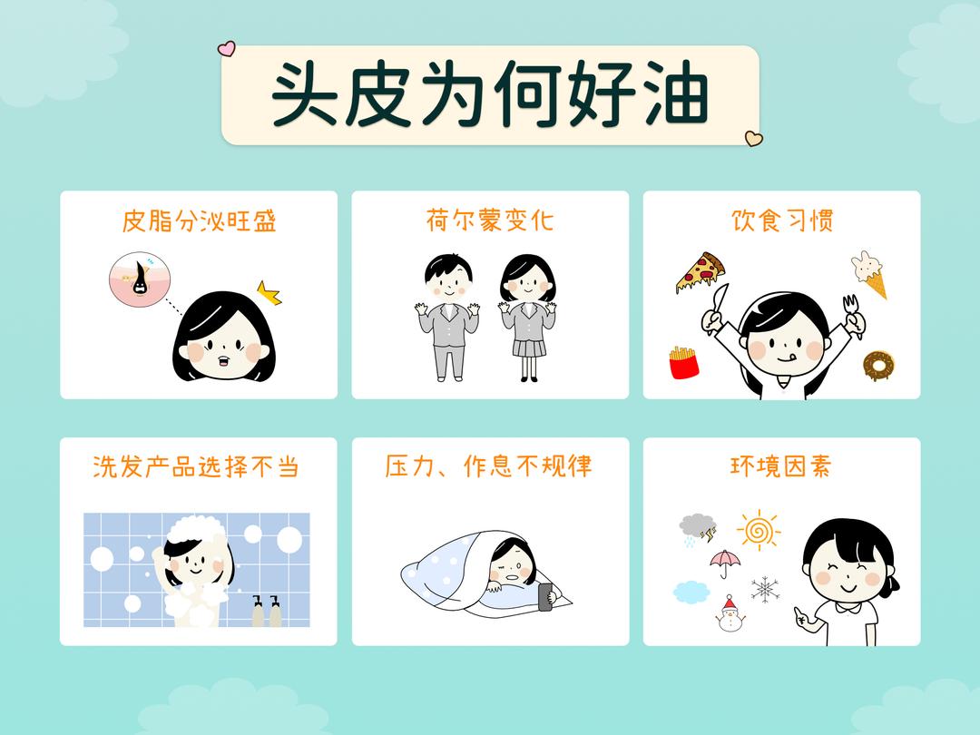 头皮为什么会油?