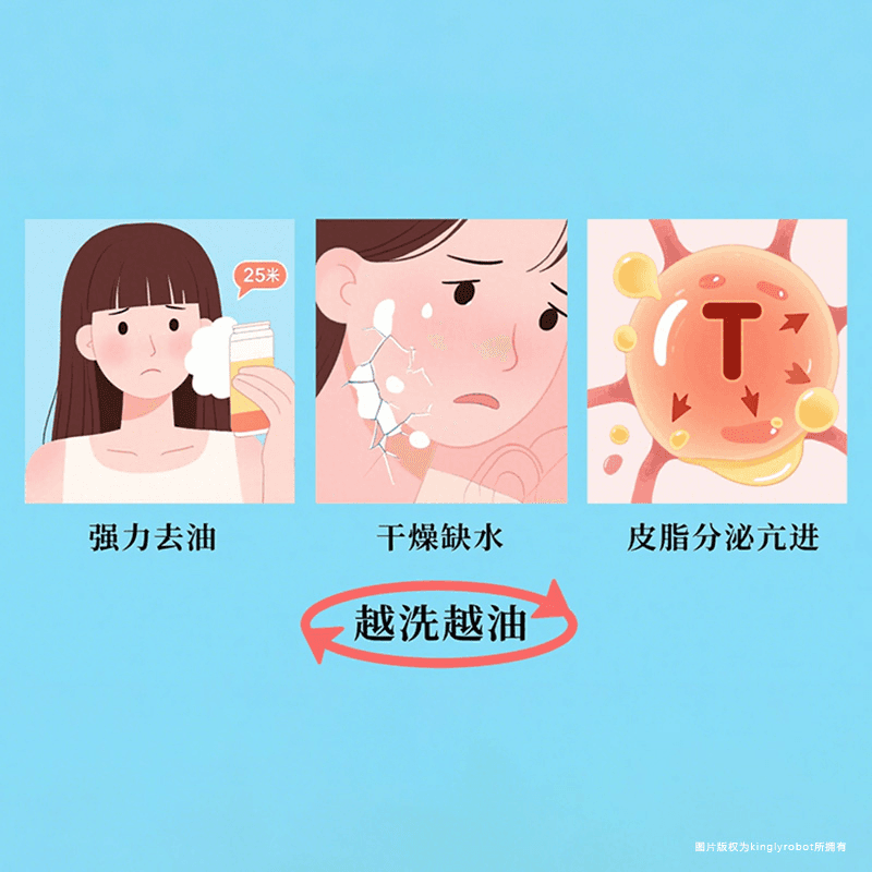 过度清洁,追求无油感